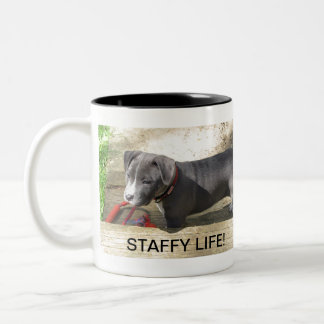 Caneca De Café Em Dois Tons Staffordshire bull terrier