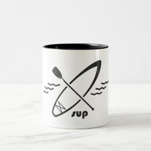 Caneca De Café Em Dois Tons Standup Paddleboard