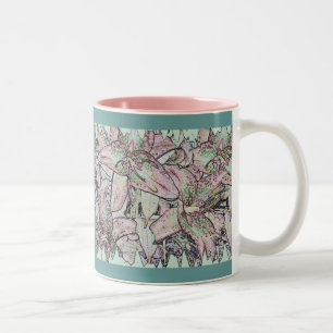 Caneca De Café Em Dois Tons Star Gazer Lily no Lápis