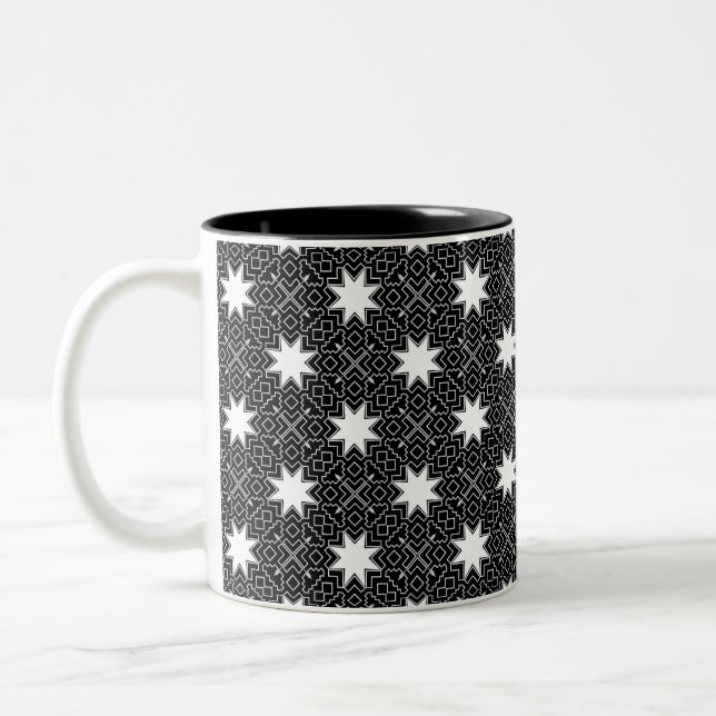 Caneca De Café Em Dois Tons Star Geométrico INV (Esquerda)