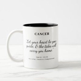 Caneca De Café Em Dois Tons Star Power: Cancer Astrology Mug