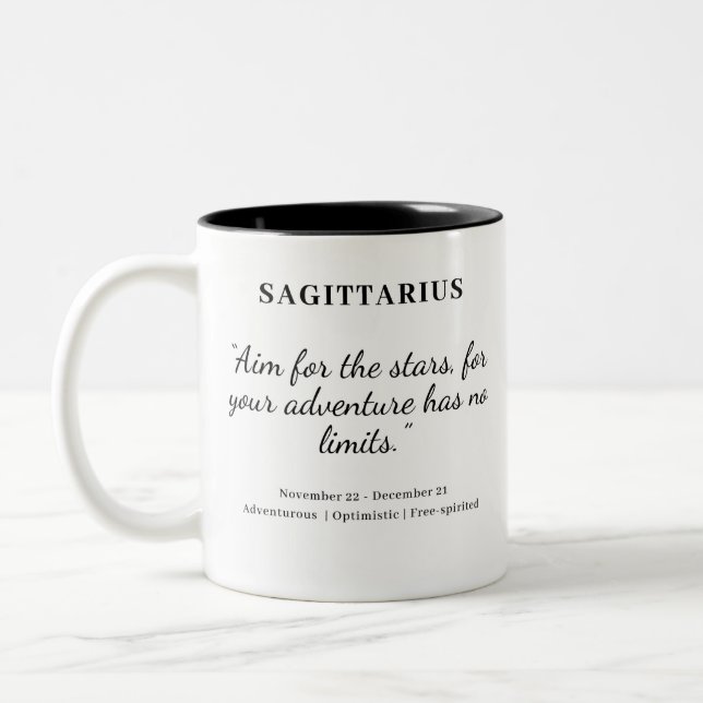 Caneca De Café Em Dois Tons Star Power: Sagittarius Astrology Mug (Esquerda)