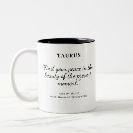 Caneca De Café Em Dois Tons Star Power: Taurus Astrology Mug