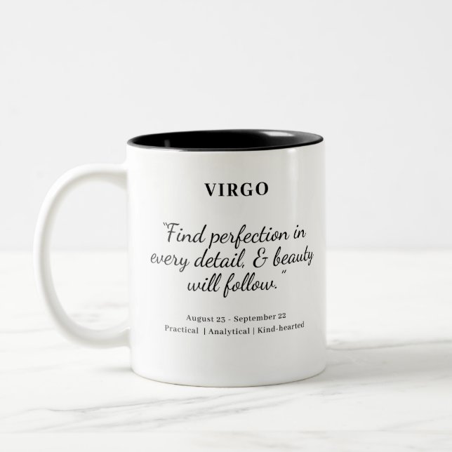Caneca De Café Em Dois Tons Star Power: Virgo Astrology Mug (Esquerda)