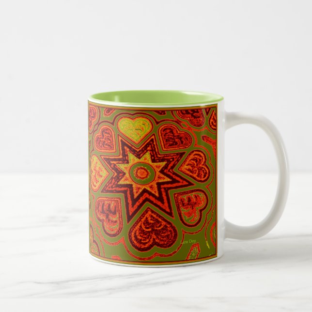 Caneca De Café Em Dois Tons 'Starburst of Love' Mug (Direita)
