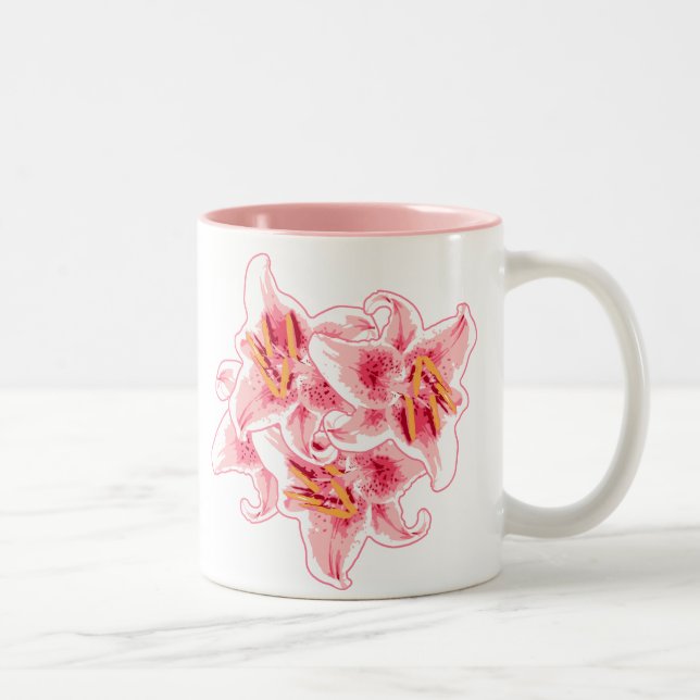 Caneca De Café Em Dois Tons Stargazer Lily (Direita)
