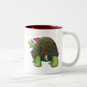 Caneca De Café Em Dois Tons Starry Night Tortoise Natal
