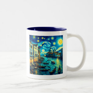 Caneca De Café Em Dois Tons Starry Night Veneice Itália