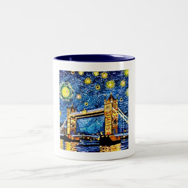 Caneca De Café Em Dois Tons Starry Starry Night London Inglaterra (Centro)