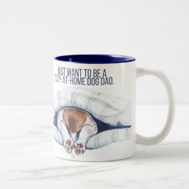 Caneca De Café Em Dois Tons Stay-at-home dog dad mug