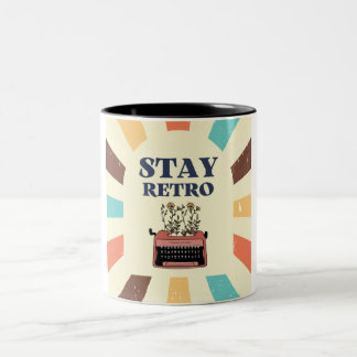 Caneca De Café Em Dois Tons stay retro