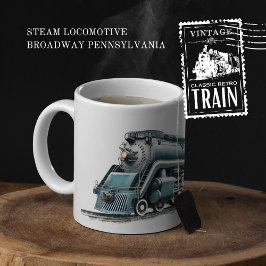 Caneca De Café Em Dois Tons Steam Locomotive Broadway Pensilvânia