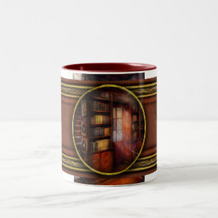 Caneca De Café Em Dois Tons Steampunk - O estudo semi-privado