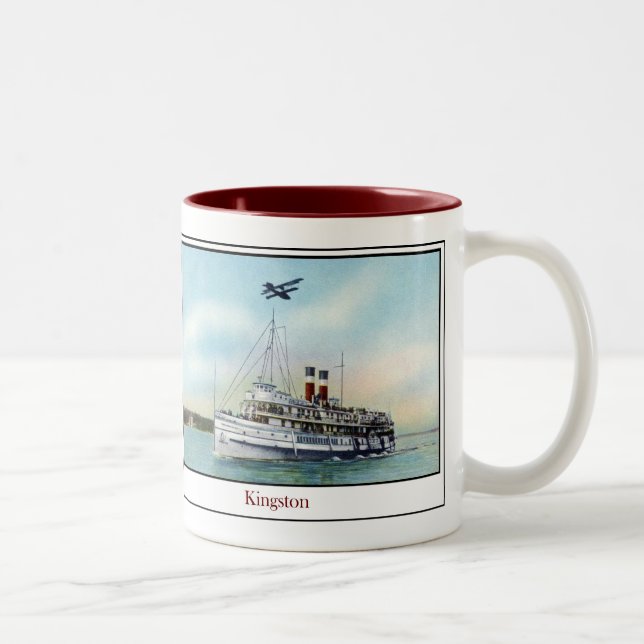 Caneca De Café Em Dois Tons Steamship Kingston (Direita)