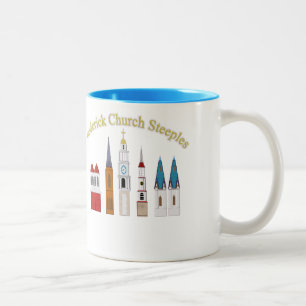 Caneca De Café Em Dois Tons Steeples da igreja de Frederick