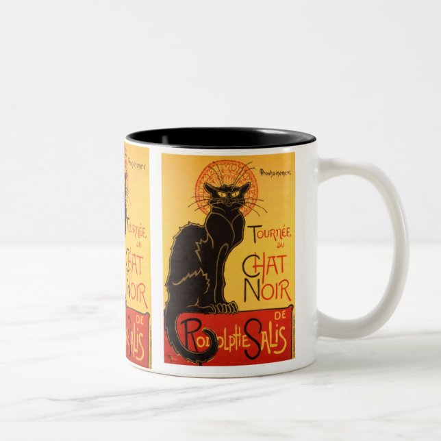 Caneca De Café Em Dois Tons Steinlen: Bate-papo Noir (Direita)