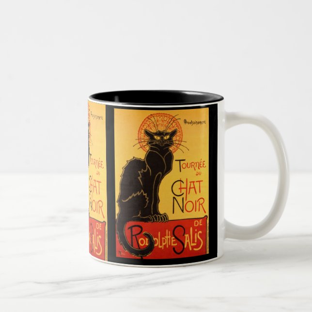 Caneca De Café Em Dois Tons Steinlen: Bate-papo Noir (Direita)