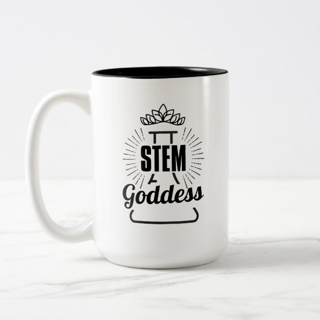 Caneca De Café Em Dois Tons Steminist Women in Science - Lab Queen (Esquerda)