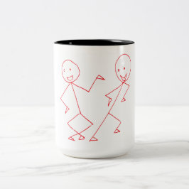 Caneca De Café Em Dois Tons Stickman Mug