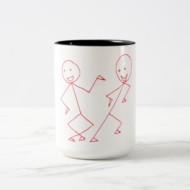 Caneca De Café Em Dois Tons Stickman Mug (Centro)