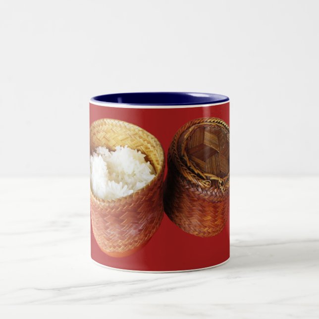 Caneca De Café Em Dois Tons Sticky Rice [Khao Niao] Comida do Lao Tailandês (Centro)