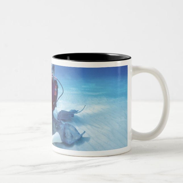 Caneca De Café Em Dois Tons Stingray City, Grand Cayman, Ilhas Cayman, (Direita)