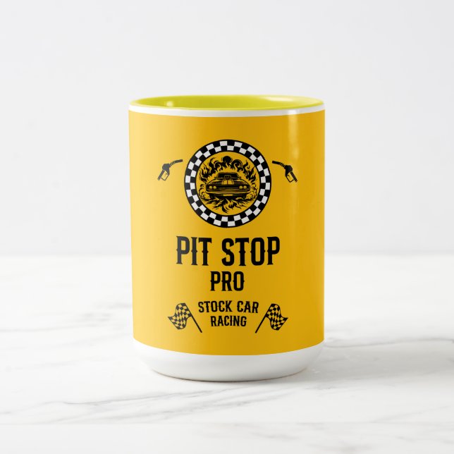 Caneca De Café Em Dois Tons Stock Car Racing Gift (Centro)