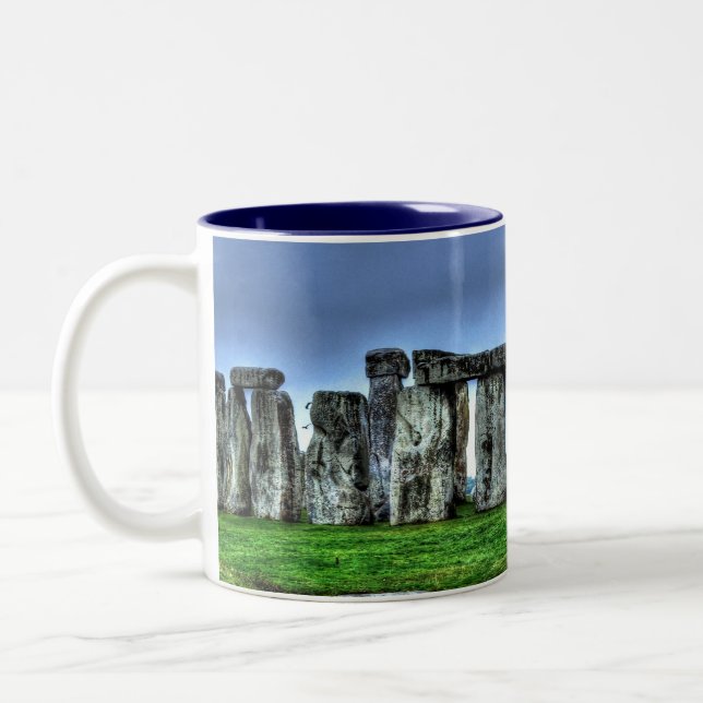 Caneca De Café Em Dois Tons Stonehenge Celtic Standstone Stones na Grã-Bretanh (Esquerda)