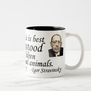 Caneca De Café Em Dois Tons Stravinsky na compreensão