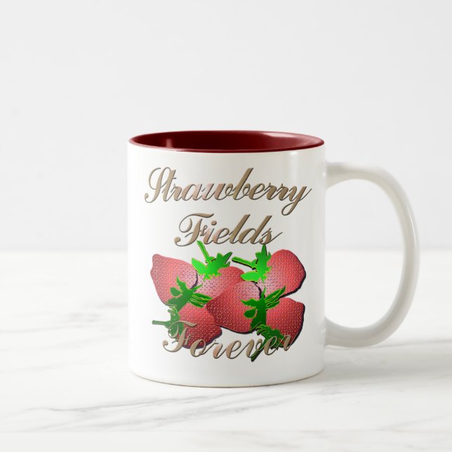 Caneca De Café Em Dois Tons Strawberry Fields agride (Direita)