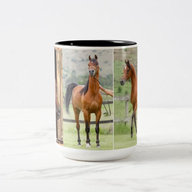 Caneca De Café Em Dois Tons Strength, Courage and Power (Centro)