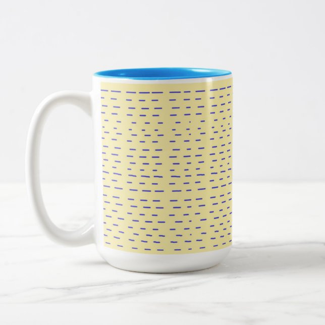 Caneca De Café Em Dois Tons stripes abstrato art (Esquerda)