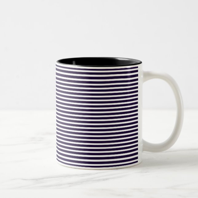 Caneca De Café Em Dois Tons Stripes Roxas (Direita)