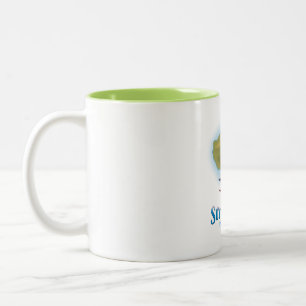 Caneca De Café Em Dois Tons Stromboli, Mar Tirreno, Sicília
