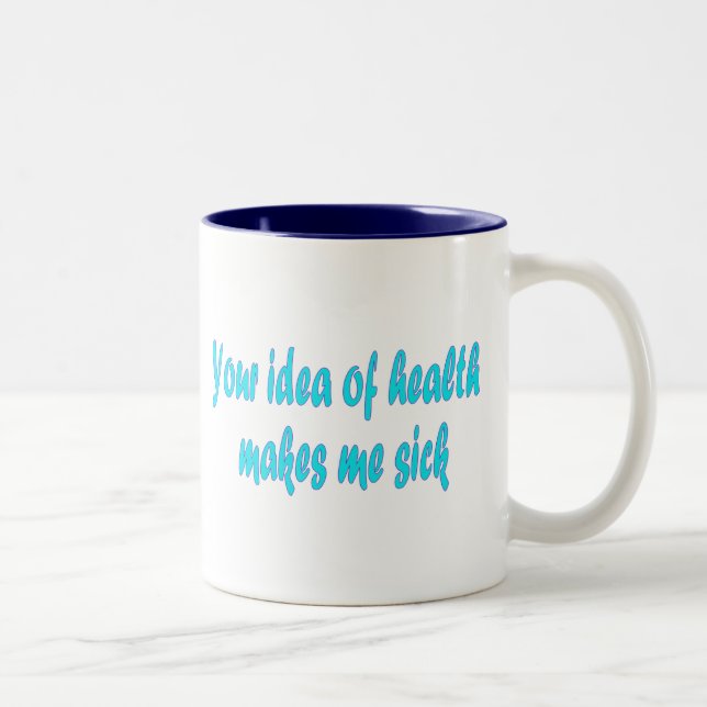 Caneca De Café Em Dois Tons Sua ideia de saúde (Direita)