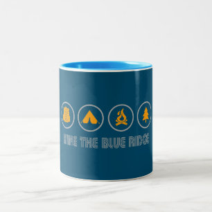 Caneca De Café Em Dois Tons Suba As Montanhas Blue Ridge
