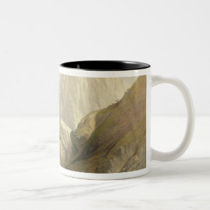 Caneca De Café Em Dois Tons Subida da escala mais baixa de Sinai, o 18 de