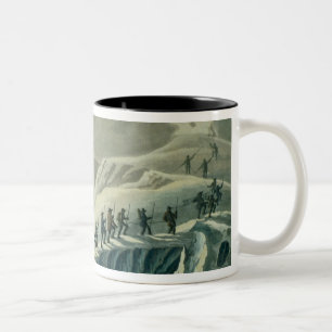 Caneca De Café Em Dois Tons Subida do Sr. De Saussure ao Summmit de Mont B