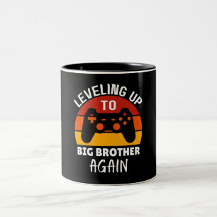 Caneca De Café Em Dois Tons subindo de nível para irmão mais velho novamente -