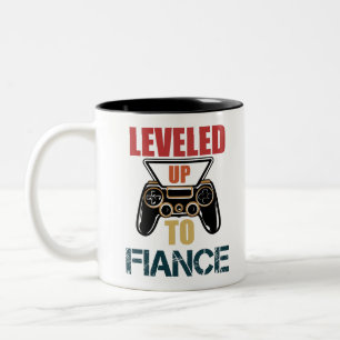 Caneca De Café Em Dois Tons Subiu Para Noivo Camiseta Vintage Noivo de Jogos