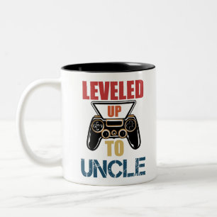 Caneca De Café Em Dois Tons Subiu Para Tio Camiseta de Novo Tio