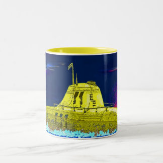 Caneca De Café Em Dois Tons Submarino amarelo