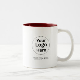 Caneca De Café Em Dois Tons Substitua Seu Logotipo & Texto