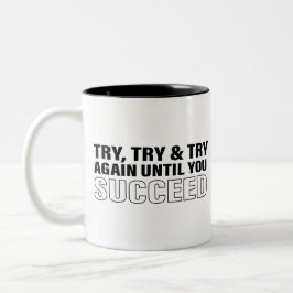 Caneca De Café Em Dois Tons Sucesso Dicas de vida Motivational Quote Art