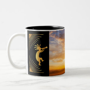 Caneca De Café Em Dois Tons Sudoeste Sun Kokopelli Coffee Mug