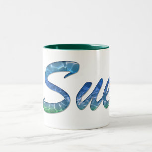 Caneca De Café Em Dois Tons SUE Name-Branded Gift Bebendo Mug