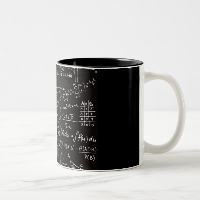 Caneca De Café Em Dois Tons Sumbols matemáticos (Direita)