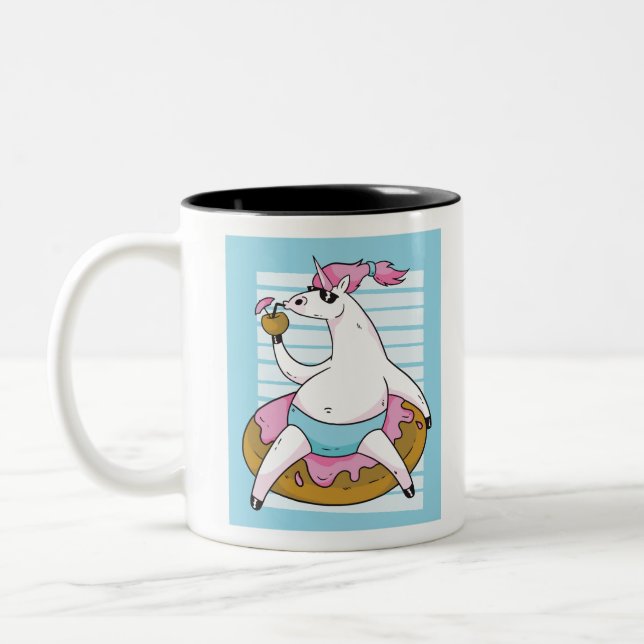 Caneca De Café Em Dois Tons Summer Unicorn (Esquerda)