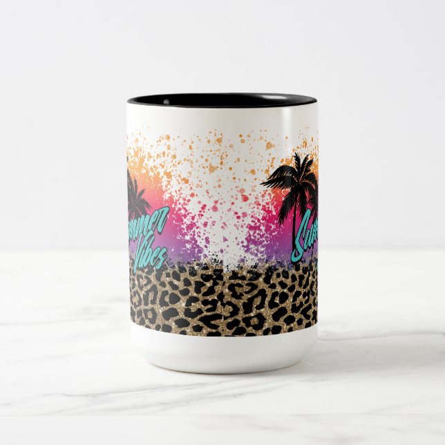 Caneca De Café Em Dois Tons Summer Vibes (Centro)