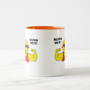 Caneca De Café Em Dois Tons Sun para fora atira para fora!